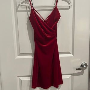 Red Velvet Mini Dress